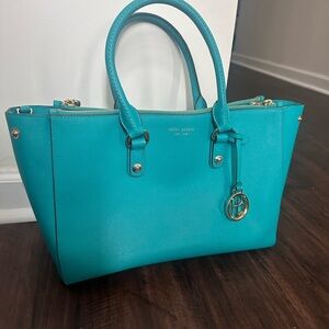 Henri Bendel satchel handbag turquoise